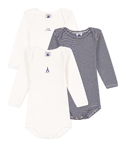 Petit Bateau Unisex Baby Gestreifter Body mit langen Ärmeln, Variante 1, 24 Monate im Sale