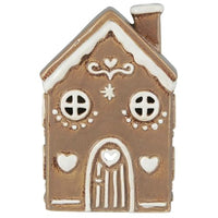 Thumbnail for IB Laursen Lichthaus LEBKUCHENHAUS Rundbogen Tür Herzen 15 cm Teelicht Keramik im Sale