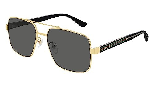 Gucci Unisex Adults' GG0529S-001-60 Sunglasses, Gold-Black, 60 on Sale
