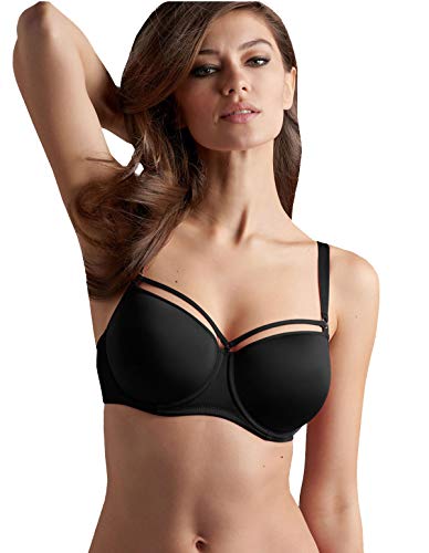 Marlies Dekkers 16450/164501 Women's Space Odyssey Black Solid Color Padded Underwired Longline Push Up Bra 80B on sale