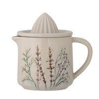 Thumbnail for Bloomingville Zitronensaftpresse Bea aus Steingut, mit wunderschönem Blumenmotiv – Spülmaschinenfest und praktisch – in L14,5 x H14 x W10 cm für frischen Saftgenuss. im Sale