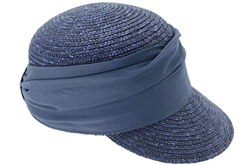 Seeberger Grace Straw Sun Cap Straw Cap Women's Cap (One Size - Denim)