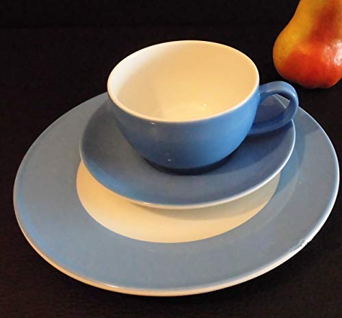 SPECIAL OFFER - Dibbern Solid Color - Coffee cup mU 0.25 + plate 21 cm - lavender blue - NEW in Sale