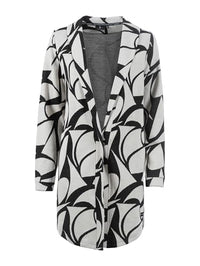 Thumbnail for s'questo Blazer grafischer Print, Long-Blazer, mit Knopf verschließbar Offwhite 46 Soquesto Kollektion Be Great im Sale