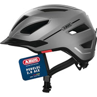 Thumbnail for ABUS City Helmet Pedelec 2.0 - Bicycle helmet with rear light and rain cover - for city traffic - for men and women - Silver, on sale