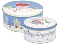 Thumbnail for GreenGate Laura tins set of 2 biscuit tins, multi-coloured, TINROU2PCSSLSH2806