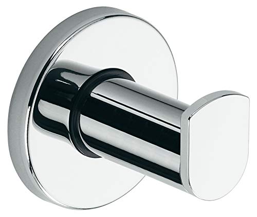 Keuco metal towel hook, high-gloss chrome-plated, round, for bathroom and guest toilet, wall hook for towels and bathrobes, Plan on Sale