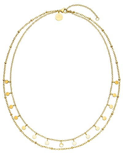 Purelei Plain Kette Damen (Roségold) – Halskette Damen aus langlebigem Edelstahl – Wasserfeste Kette – 40-50 cm Länge verstellbar – Halskette für deinen individuellen Look im Sale
