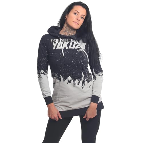 Yakuza Damen Sabana Long Tail Lite Hoodie Kleid, Schwarz, im Sale