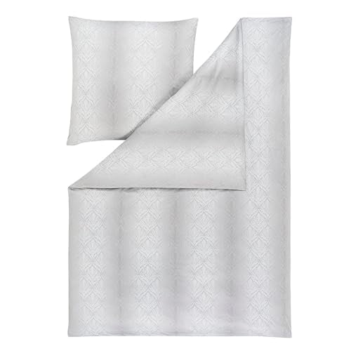 ESTELLA Bettwäsche Juri | Natur | 135x200 + 80x80 cm | bügelfreie Interlock-Jersey-Qualität | pflegeleicht und trocknerfest | ideale Vier-Jahreszeiten-Bettwäscheset | 100% Baumwolle im Sale