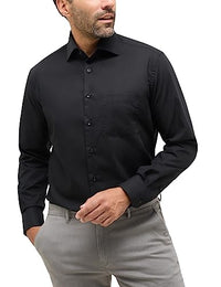 Thumbnail for ETERNA Modern Fit Shirt extra long sleeve breast pocket New Kent collar black on sale