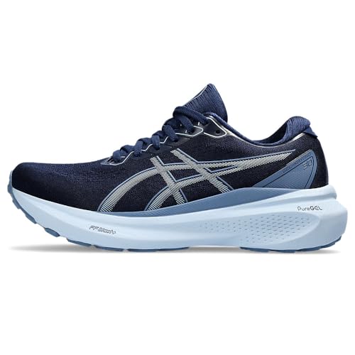 ASICS women's Gel-Kayano 30 sneaker, Black Thunder Blue, 37.5 EU on sale