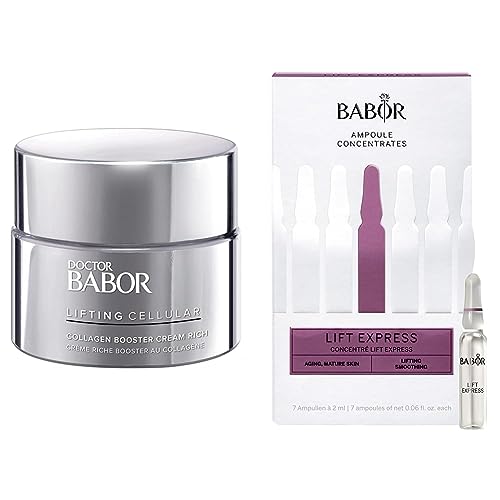 DOCTOR BABOR Collagen Booster Cream Rich &amp; Lift Express, Anti-Aging Serum Ampoules for the Face, Immediate Anti-Wrinkle Effect, Vegan Formula, Ampoule Concentrates, 7 x 2 ml on Sale