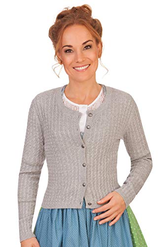 Hammerschmid Trachten Strickjacke - REIT - hellgrau im Sale