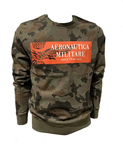 Aeronautica Militare FE1669 Men's Sweatshirt, Camouflage, Round Neck, Jersey, Camouflage, on Sale