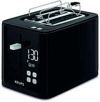 Thumbnail for Krups KH641810 Smart'n Light Toaster, Zwei-Scheiben-Toaster, Digitaldisplay, 7 Bräunungsstufen, herausnehmbare Krümelschublade, Countdown, Anhebevorrichtung, Schwarz im Sale
