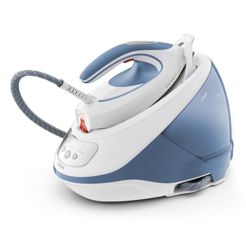 Tefal Express Protect SV9202 Steam Iron Station | Powerful 7.5 bar pressure | Steam boost: 520 g/min | 1.8 L water tank | Smart Temp technology | Removable limescale collector | Extra quiet | Blue on sale