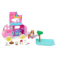 Thumbnail for Barbie Chelsea 2-in-1-Camper - Spielzeugfahrzeug mit Pool, Hängematte und Essbereich, für fantasievolles Spielen und Geschichtenerzählen, ab 3 Jahren, HNH90 im Sale