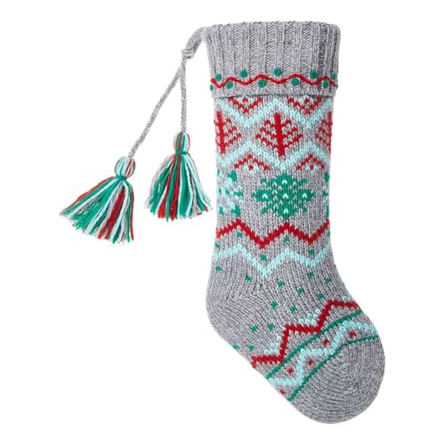 BUTLERS Strick Weihnachtsstrumpf Norweger-Stil - X-Mas - Nikolausstrumpf zum Befüllen Aufhängen | Deko Weihnachtssocke für Kamin Weihnachtsbaum Treppe | Nikolaus Strumpf Geschenkbeutel Weihnachten im Sale