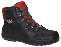 Thumbnail for ELTEN Sicherheitsschuhe DELUXE GTX Mid ESD S3 CI, Damen und Herren, Leder, Stahlkappe, leicht, sportlich, Schwarz/Rot, im Sale