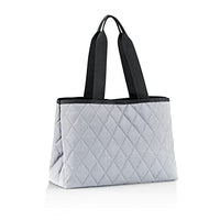 Thumbnail for reisenthel classic shopper rhombus light grey Spacious shopping bag and elegant handbag in one Made of water-repellent material on sale