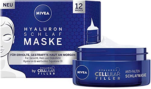 NIVEA Hyaluron Cellular Filler Schlafmaske im 1er Pack (1 x 50 ml), straffende & pflegende Gesichtsmaske, Gesichtspflege für geschmeidige Haut am Morgen im Sale