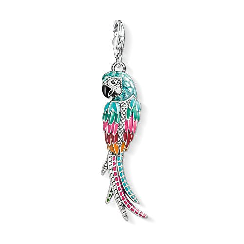 Thomas Sabo Damen Charm-Anhänger Papagei 925 Sterling Silber Y0002-691-7