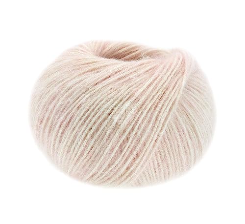 LANA GROSSA Natural Alpaca Pelo | Fluffy net yarn structure made of cotton filled with baby alpaca fibers and Merino virgin wool | 50g wool for knitting &amp; crocheting | 125m yarn on sale
