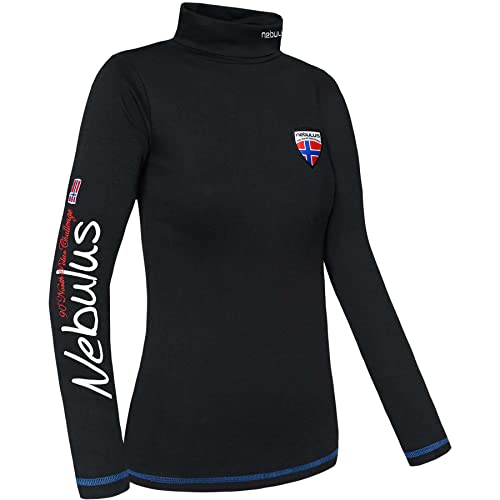 Nebulus women's turtleneck warmer, turtleneck, long sleeves, black - L/40