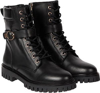Thumbnail for Tommy Hilfiger BUCKLE LACE UP BOOT Niedrige Stiefel Damen, Schwarz (Black), 37 EU im Sale