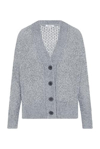 Thumbnail for SOCCX Damen Chenille-Cardigan mit Strickmuster Cold Grey / im Sale