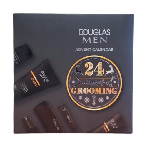 Douglas Herren Adventskalender 2024 mit Beauty Produkten, Männer Weihnachtskalender Warenwert 140€, Kosmetik für Jungs & Mann, 24 Frauen Pflege, Kalender Advent inkl. Derma Creme im Sale