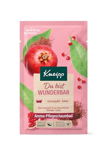 Kneipp Aroma-Pflegeschaumbad Du bist wunderbar - Badezusatz mit hochwertigen Extrakten aus Granatapfel und Kakao - Für die wohlverdiente Auszeit mit fruchtigem Duft und langanhaltendem Schaum - 50ml im Sale