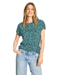 Thumbnail for CECIL Damen B321918 Bedrucktes T-Shirt, fir Green, X-Large im Sale