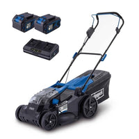 Thumbnail for Scheppach Akku-Rasenmäher BC-MP430-X 20V Brushless Akkumäher | 43cm Schnittbreite | für 600-700 m2 | Schnitthöhenverstellung von 25–75mm | 50L Korb | 20V-IXES-Serie | mit 2x 4Ah Akku & Doppelladegerät im Sale