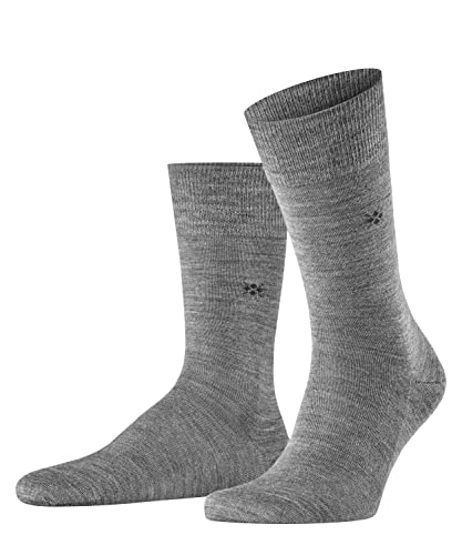 Burlington Men's Socks Leeds M SO Cotton Wool Plain 1 Pair, Grey (Dark Grey 3070), 40-46 on Sale