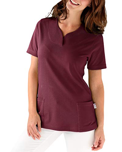 CLINIC DRESS Longshirt - Damen Shirt leicht tailliert 1/2 Arm hinten länger Saum abgerundet 60° Wäsche königsblau 34/36 im Sale