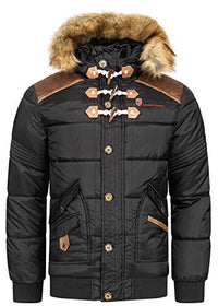 Thumbnail for Geographical Norway Men's Winter Jacket Parka Belphegor (X Large, Black) on Sale