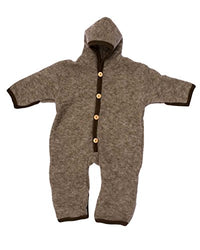 Thumbnail for Cosilana, NEU Baby Fleece Overall mit Umschlag, 60% Schurwolle (kbT), 40% Baumwolle (KBA) (50/56, Weinrot meliert) im Sale
