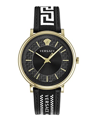 Versace V-Circle Collection Luxury Men's Watch, Gold-VE5A01921, OS, V-Circle on Sale