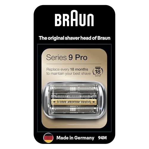 Braun Series 9 Pro electric shaver shaving head, ORIGINAL replacement shaving head from the manufacturer, suitable for Braun men's shaver Series 9 Pro, 94M, chrome, 1 pack on sale