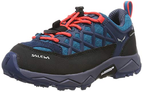 Salewa JR Wildfire Waterproof Chaussures de Randonnée Basses, Caneel Bay/Fluo Coral, 33 EU on sale