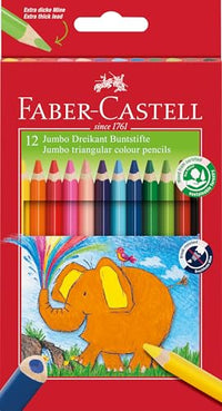 Thumbnail for FABER-CASTELL 116501 - Jumbo Buntstifte dreikant, 5.4 mm, 12er Karton im Sale
