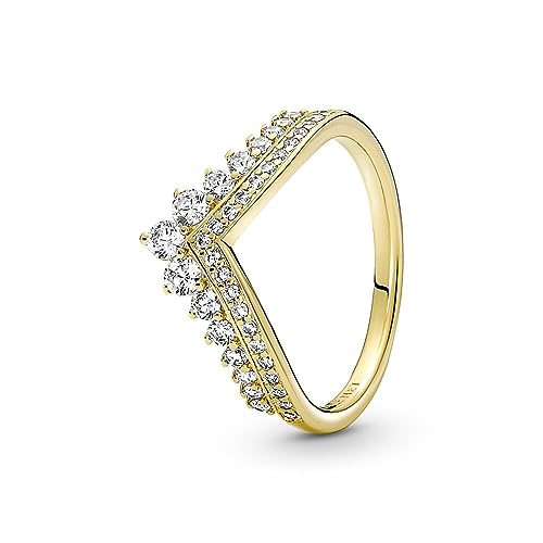 PANDORA SHINE Ring Timeless Prinzessinnen Wünsche 14k gelbvergoldet, Zirkonia 167736C01 54 im Sale