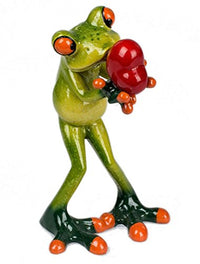 Thumbnail for Dekofigur verliebter Frosch mit Herz grün H. 14cm B. 7cm Poly Formano im Sale
