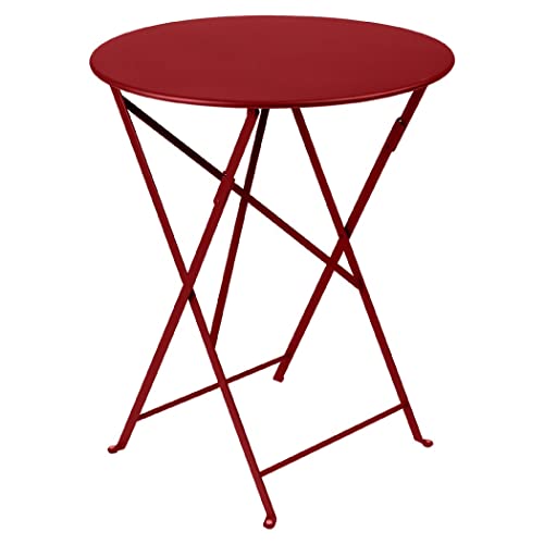 Fermob runder Stehtisch in der Farbe Chili-Rot, aus der Kollektion Bistro mit einem Durchmesser von 60 cm, 024543 im Sale