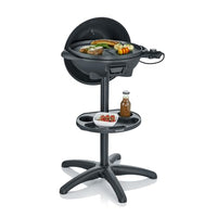 Thumbnail for SEVERIN Barbecue-/Standgrill mit Haube, Elektrogrill mit Thermostat, Grillplatte mit keramischer Beschichtung, 2.000W, Grillfläche Ø 41 cm, Matt Schwarz, PG 8541 im Sale