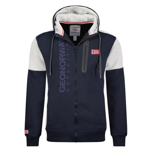 Geographical Norway Men's Fagozip Hoodie, Navy, on Sale
