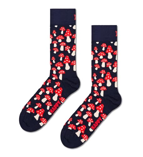 Happy Socks Unisex Mushroom Socken, Mehrfarbig, 36-40 im Sale