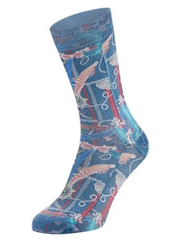 Thumbnail for Carlo Colucci Bedruckte Socken, 1er Pack Navy 39-42 im Sale